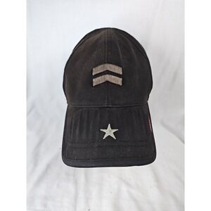 A. Kurtz Men's Hat Flexfit OSFM Baseball Cap Washed Black Embroidered Chevron